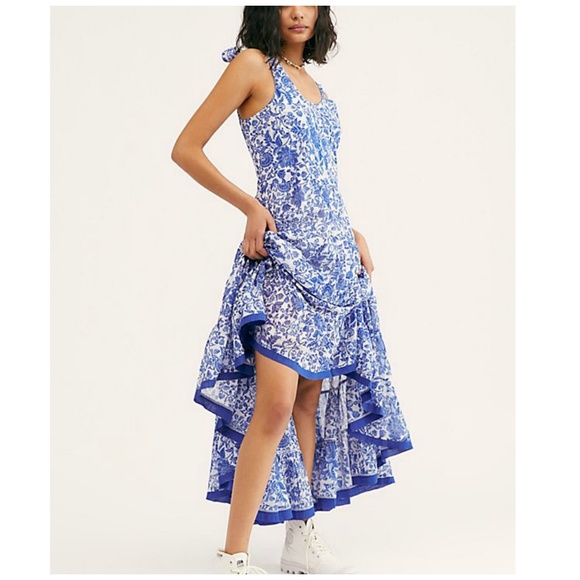 kikas printed midi dress free people